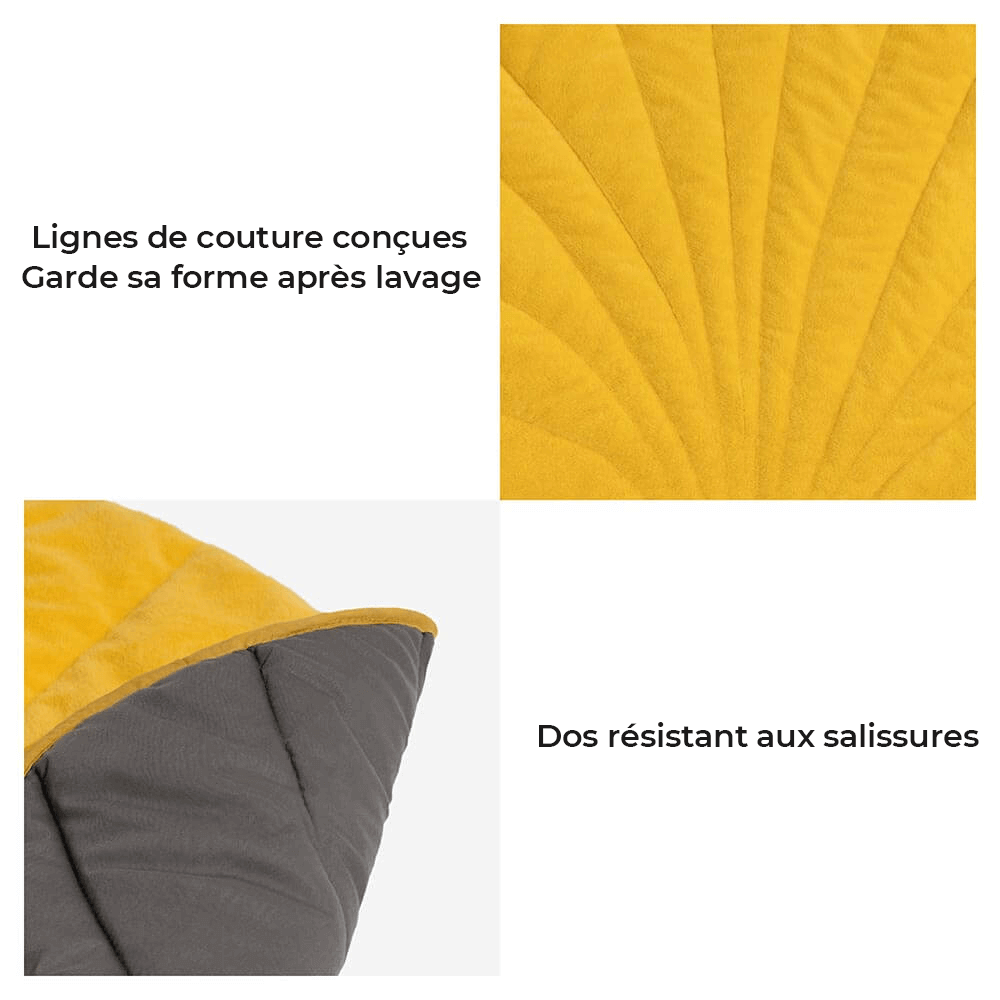 Tapis lavable en peluche en forme de feuille pour chien - The Leaf Collector
