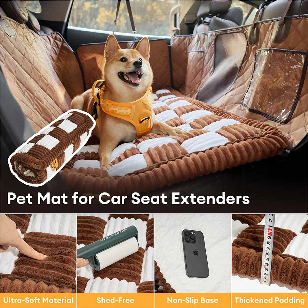 Housse de siège auto pour chien en simili cuir premium résistante à l'eau - RideProtector