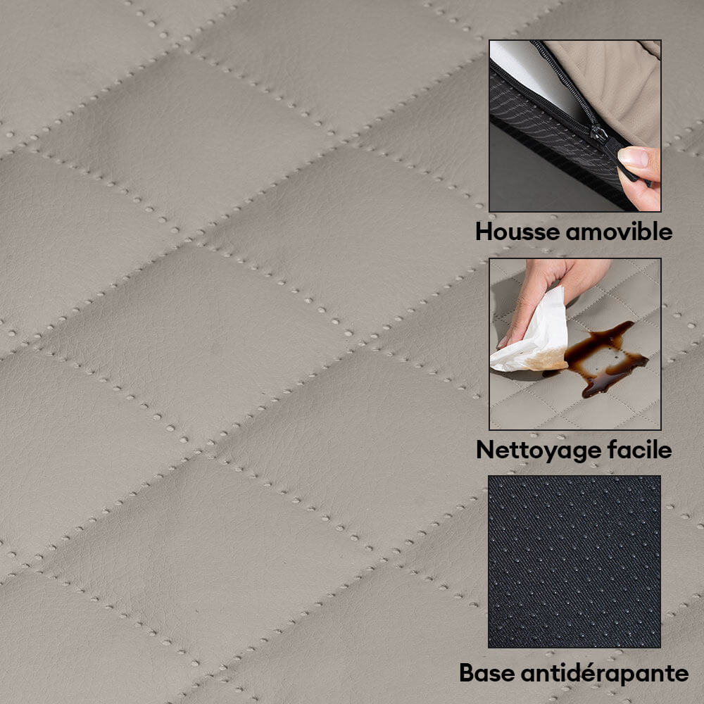 Luxe lit pour chien grand en simili cuir pliable orthopédique - CoreLounge