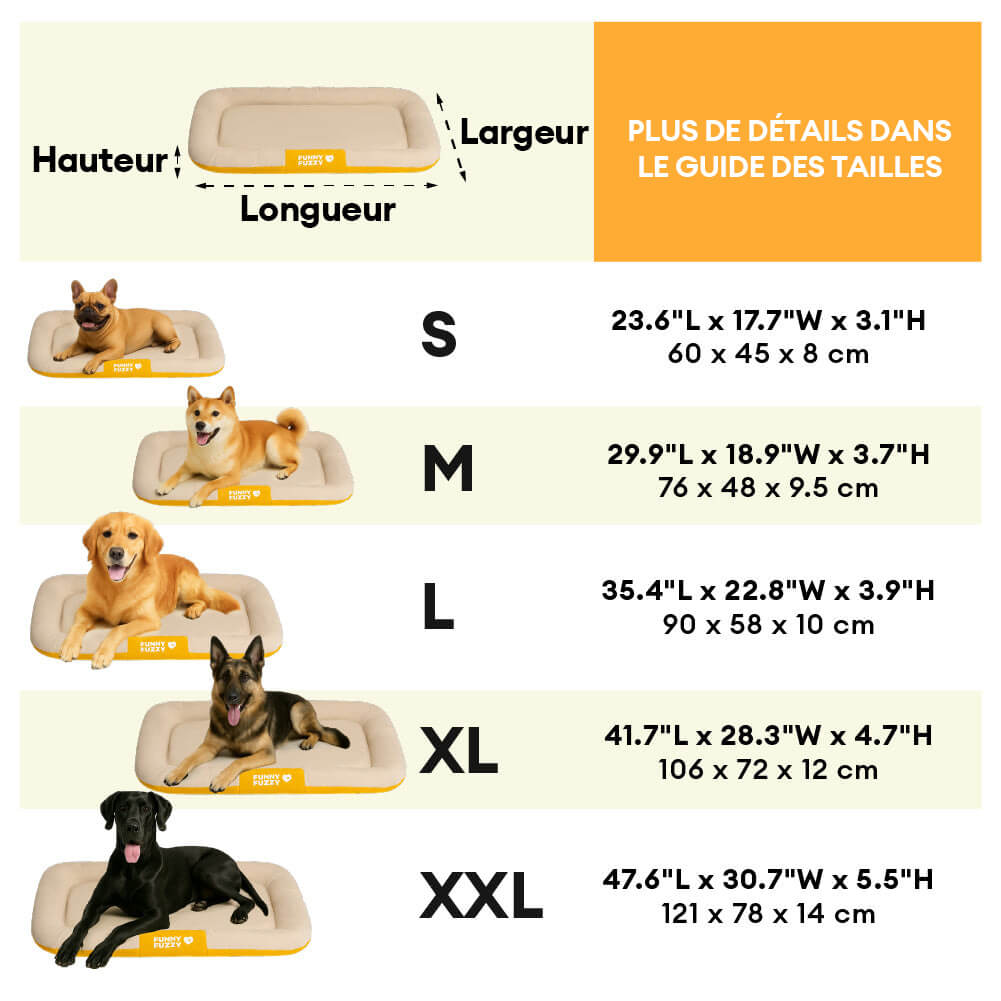 Tapis orthopédique imperméable et résistant aux rayures pour chien motif coloris block - Trek Lounge