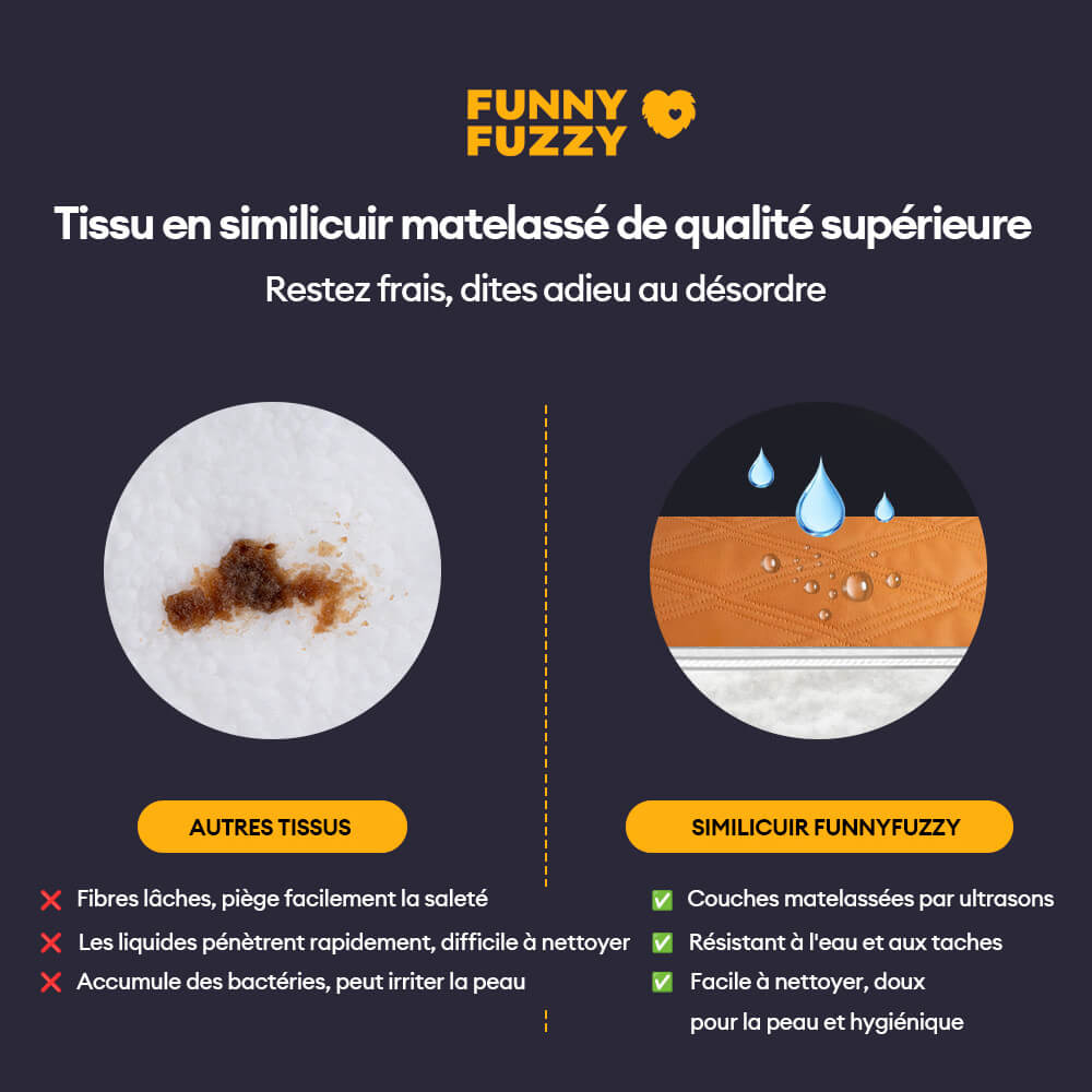 Housse de canapé pour chien en similicuir imperméable luxe