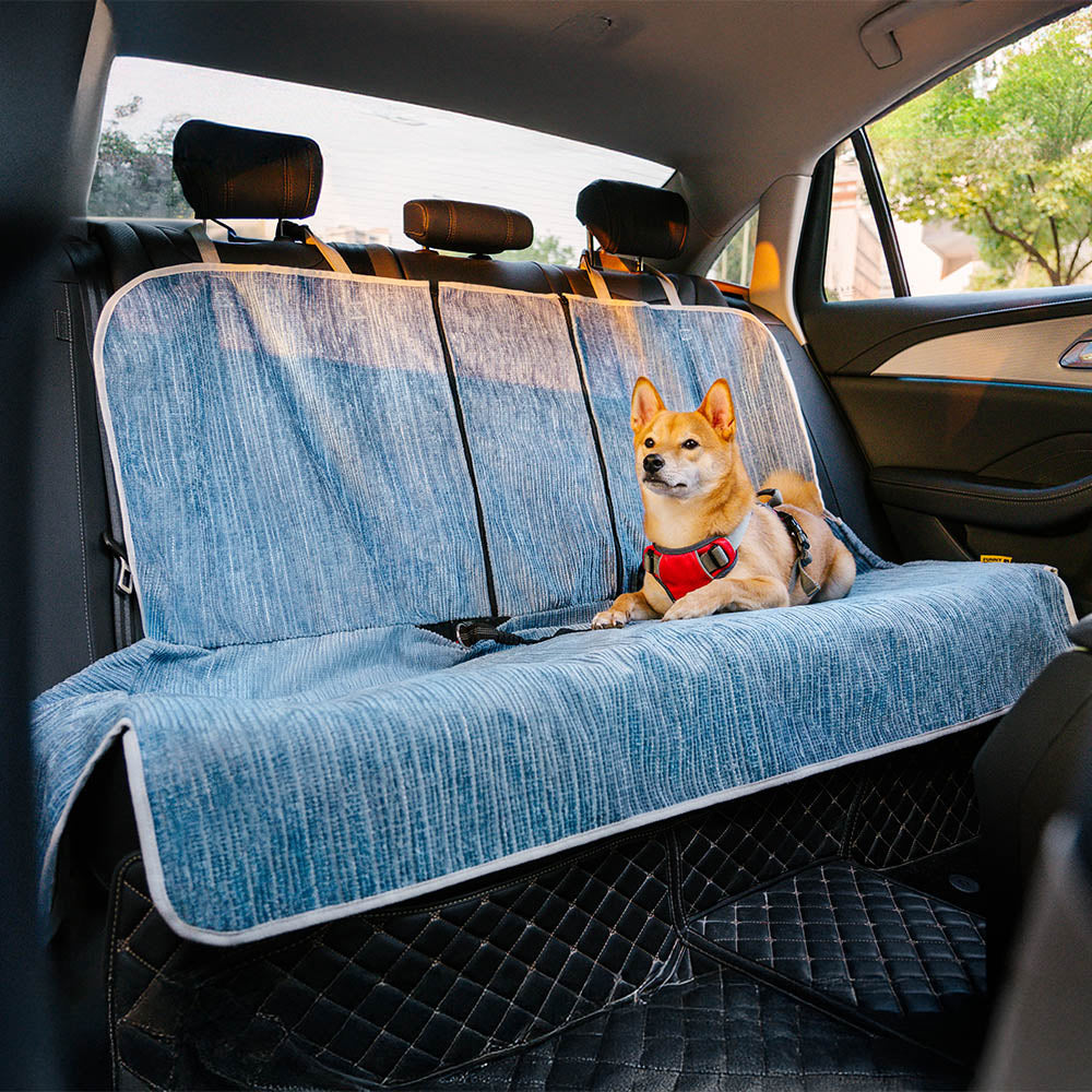 Housse de protection siège auto pour animaux chenille rayée imperméable - Road Safer