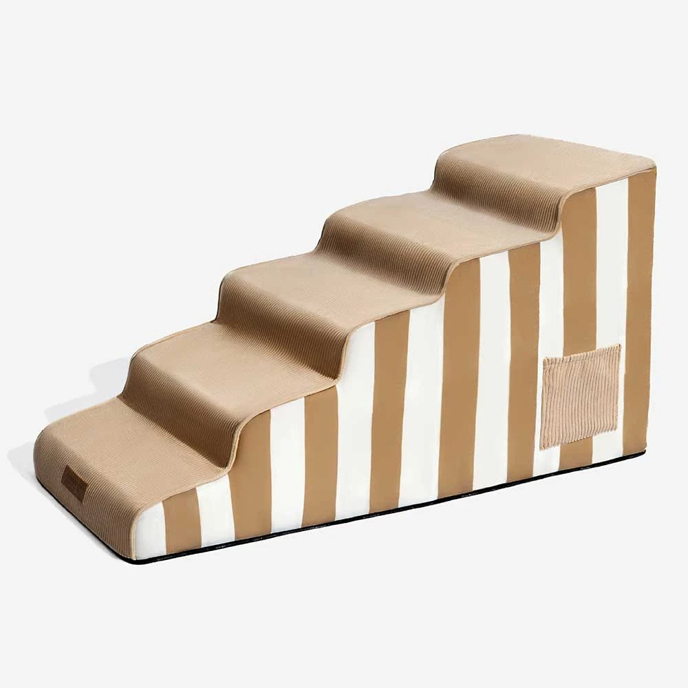 Escalier pour animaux antidérapant en éponge à rayures amovible - SafeStep