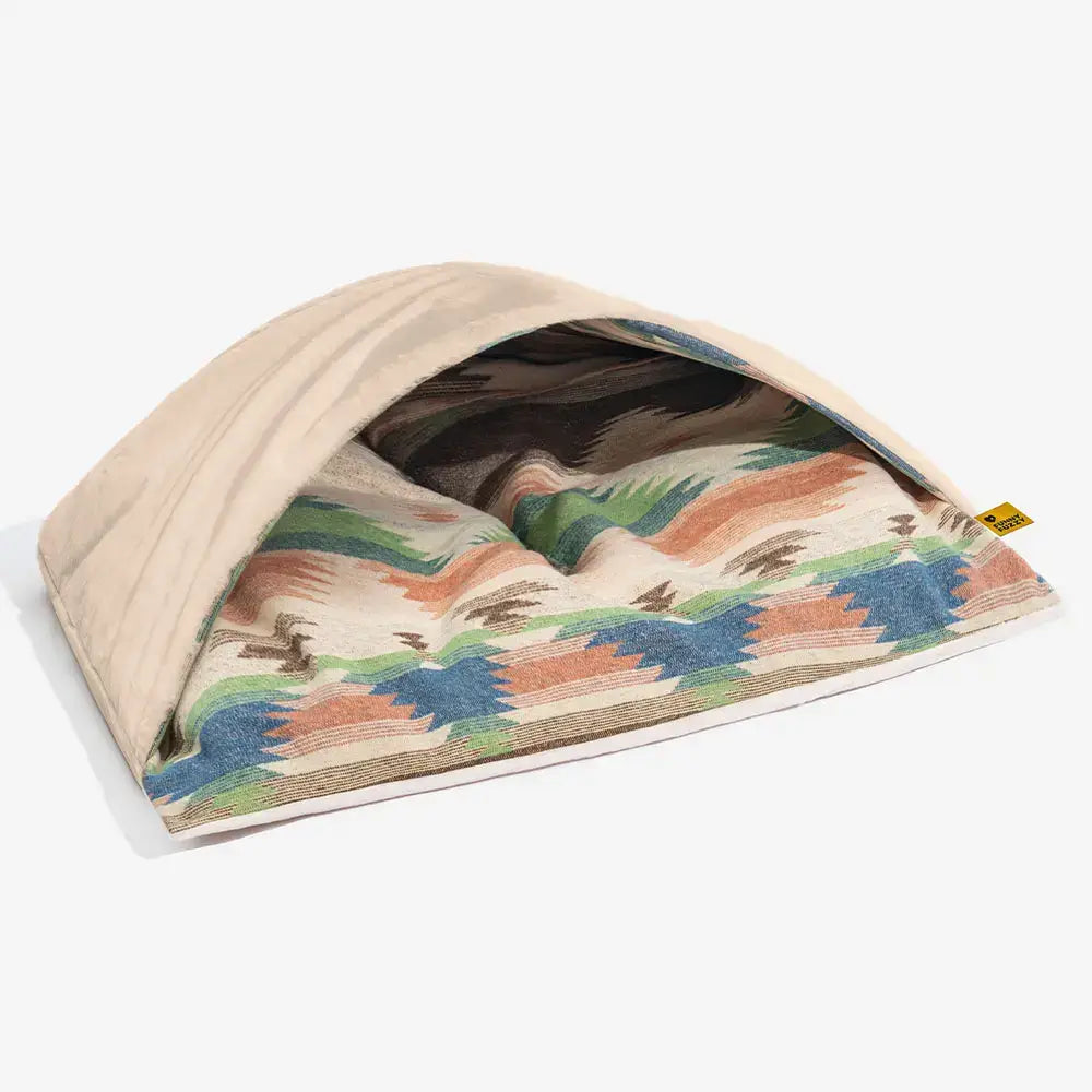 Lit apaisant réversible pour chien style bohème toutes saisons - HugSack