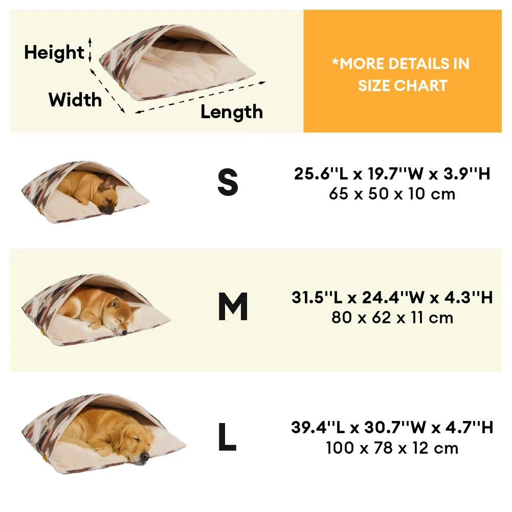 Lit apaisant réversible pour chien style bohème toutes saisons - HugSack