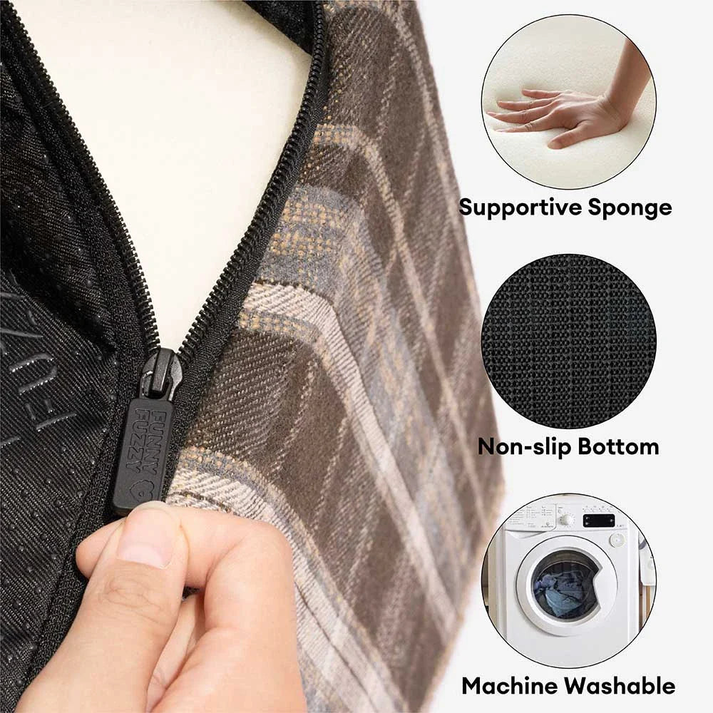 Rampe pour animaux en peluche à carreaux mousse haute densité amovible - ComfyClimb