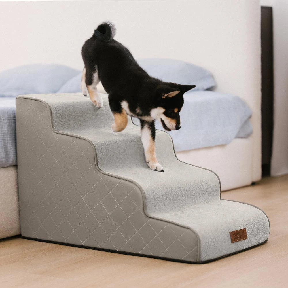 Escaliers pour animaux en mousse haute densité en simili cuir - LuxeStep