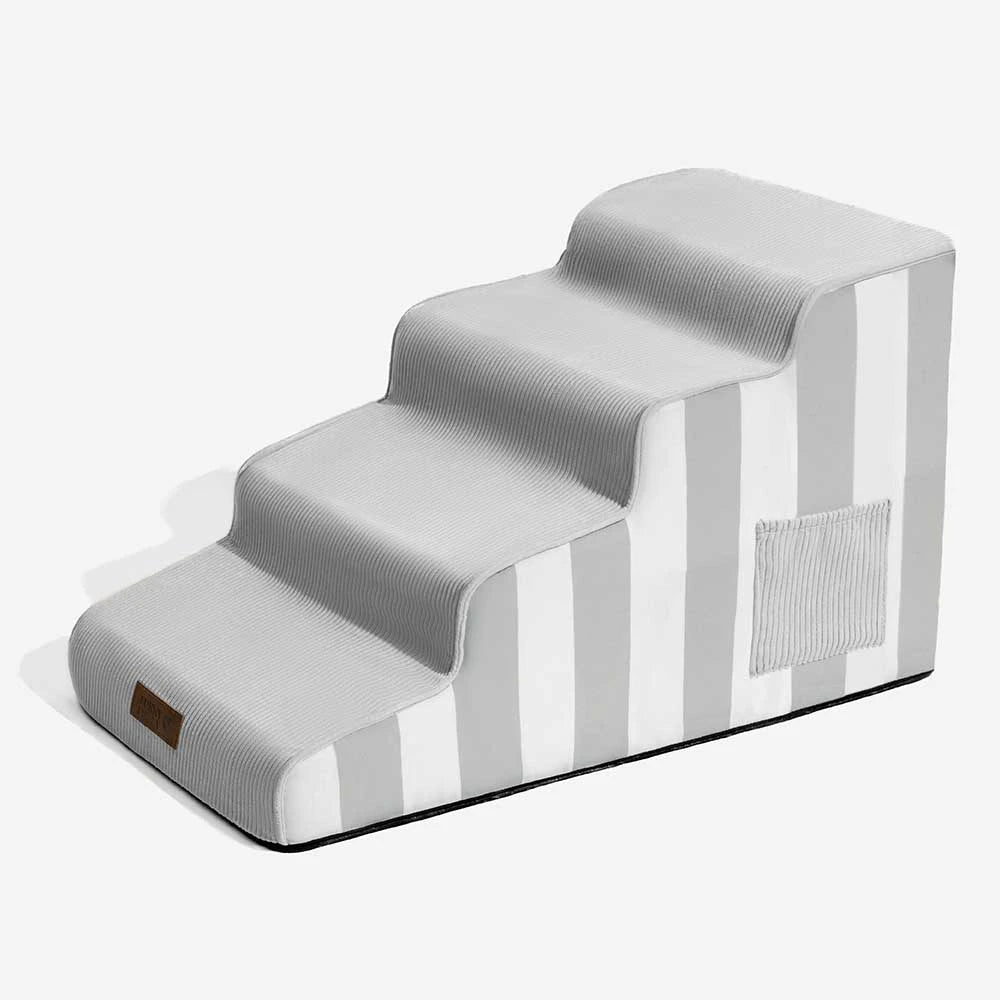 Escalier pour animaux antidérapant en éponge à rayures amovible - SafeStep