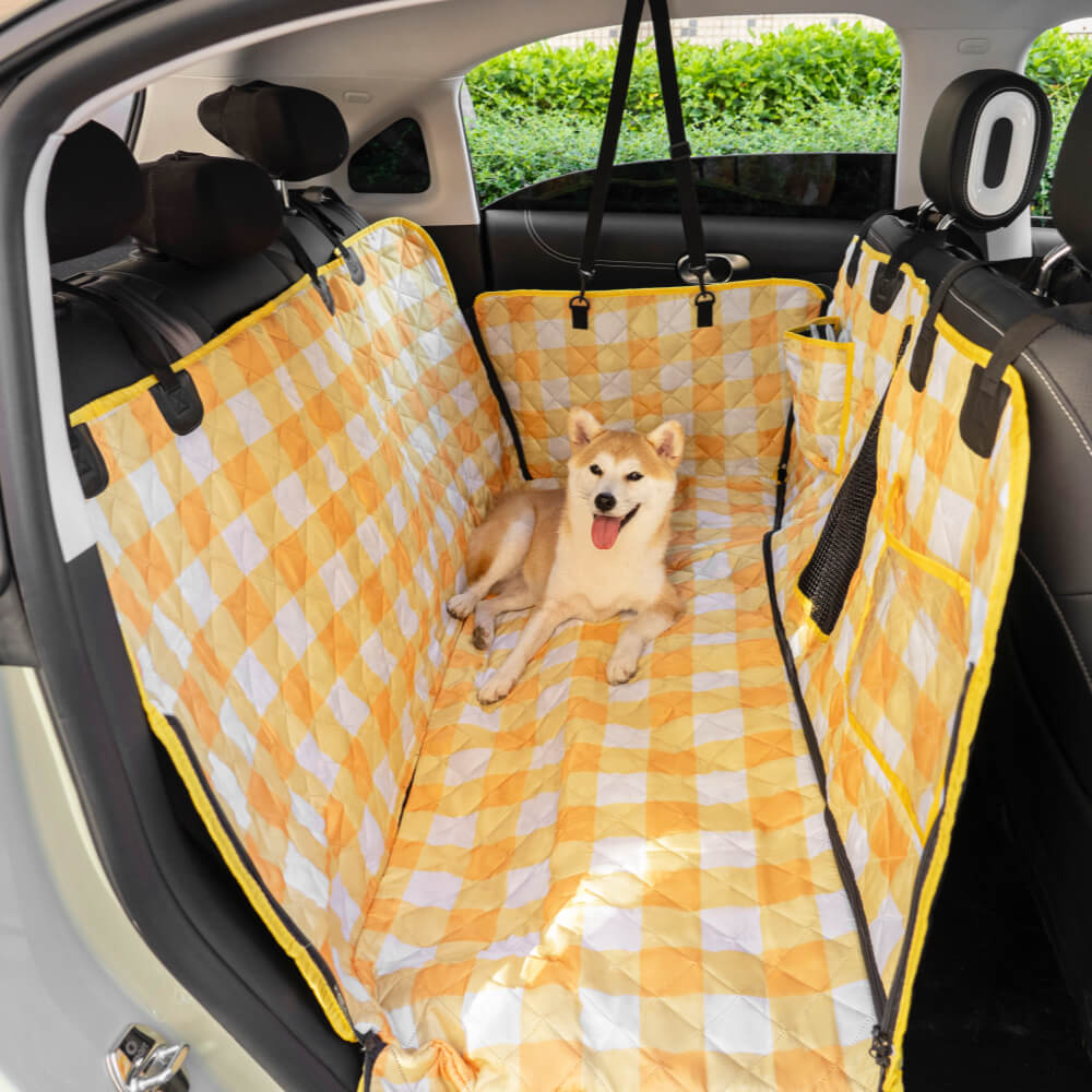 Protection-siège de voiture pour chien en tissu oxford imperméable et résistant aux rayures en tissu cationique