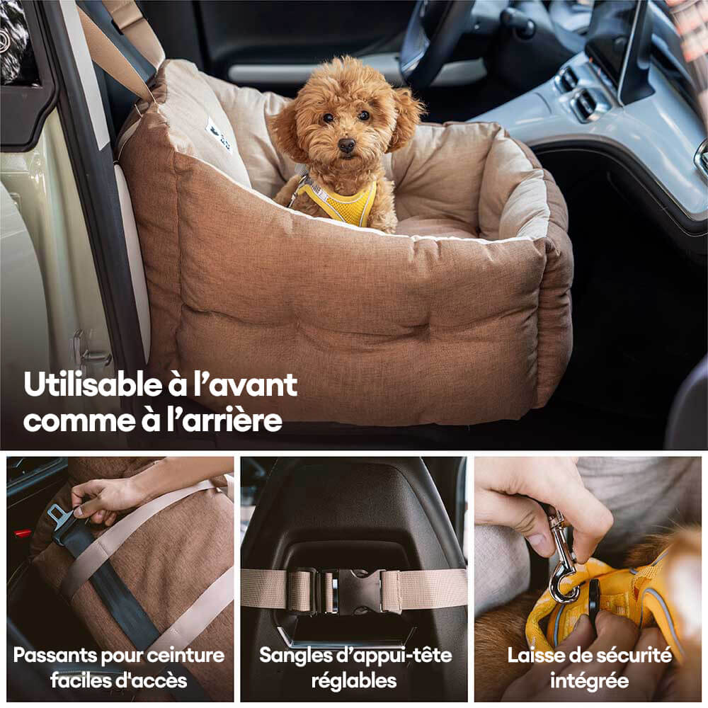 Siège auto pour chien surélevé et épaissi et imperméable avec protection pour le voyage