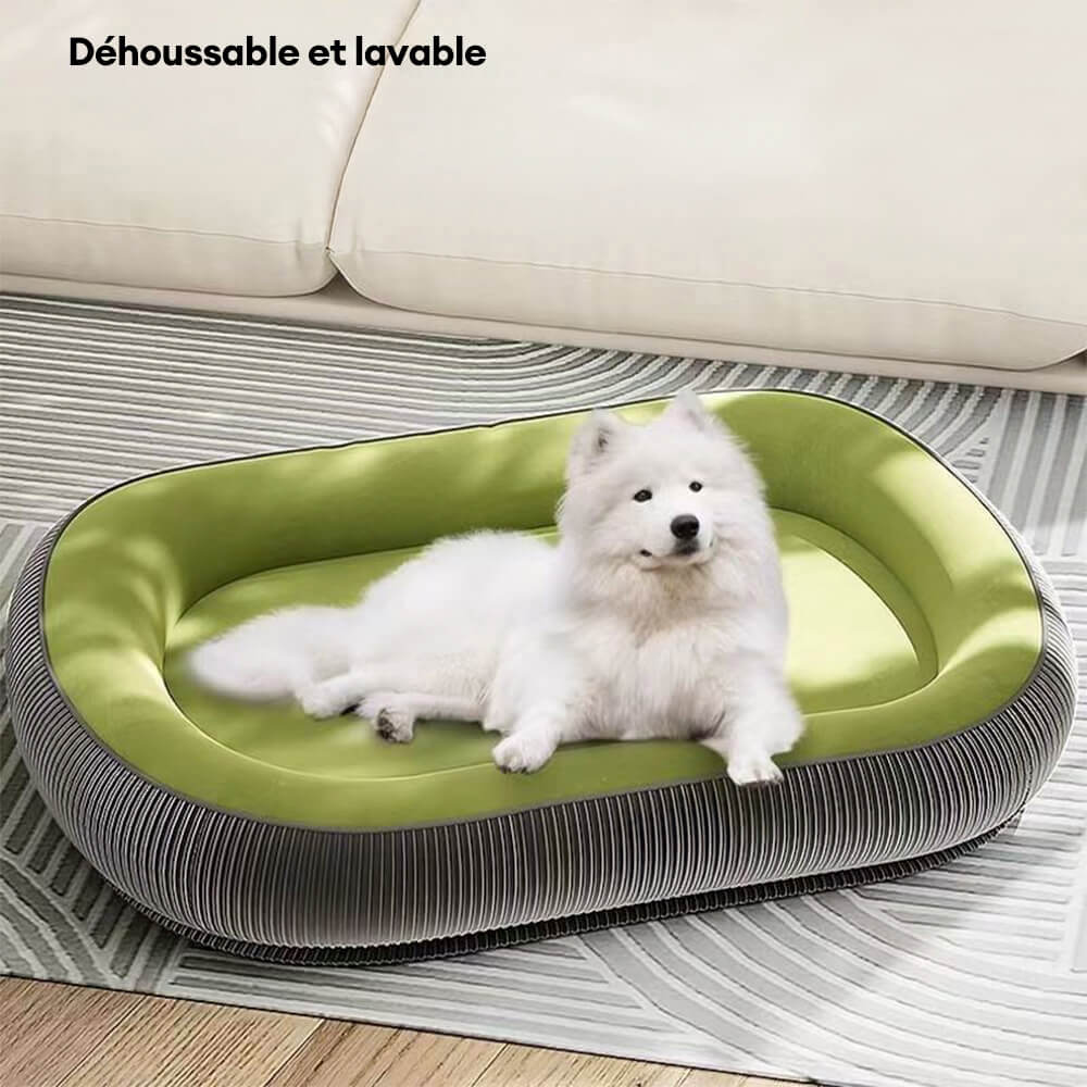 Lit pour chien en suède robuste et anti-rayures