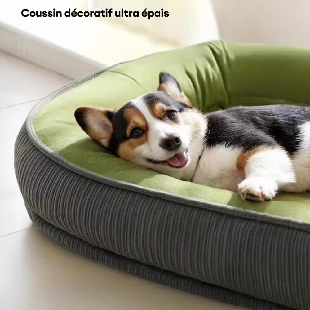 Lit pour chien en suède robuste et anti-rayures