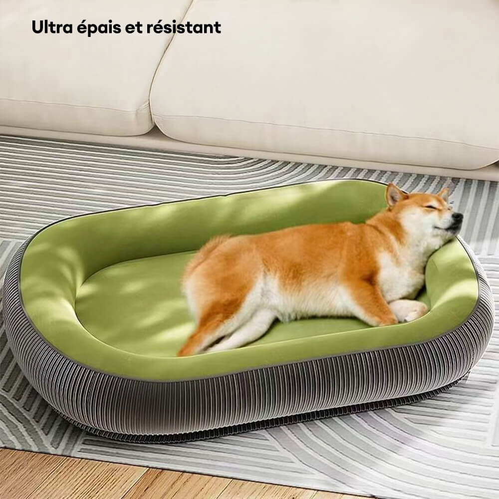 Lit pour chien en suède robuste et anti-rayures
