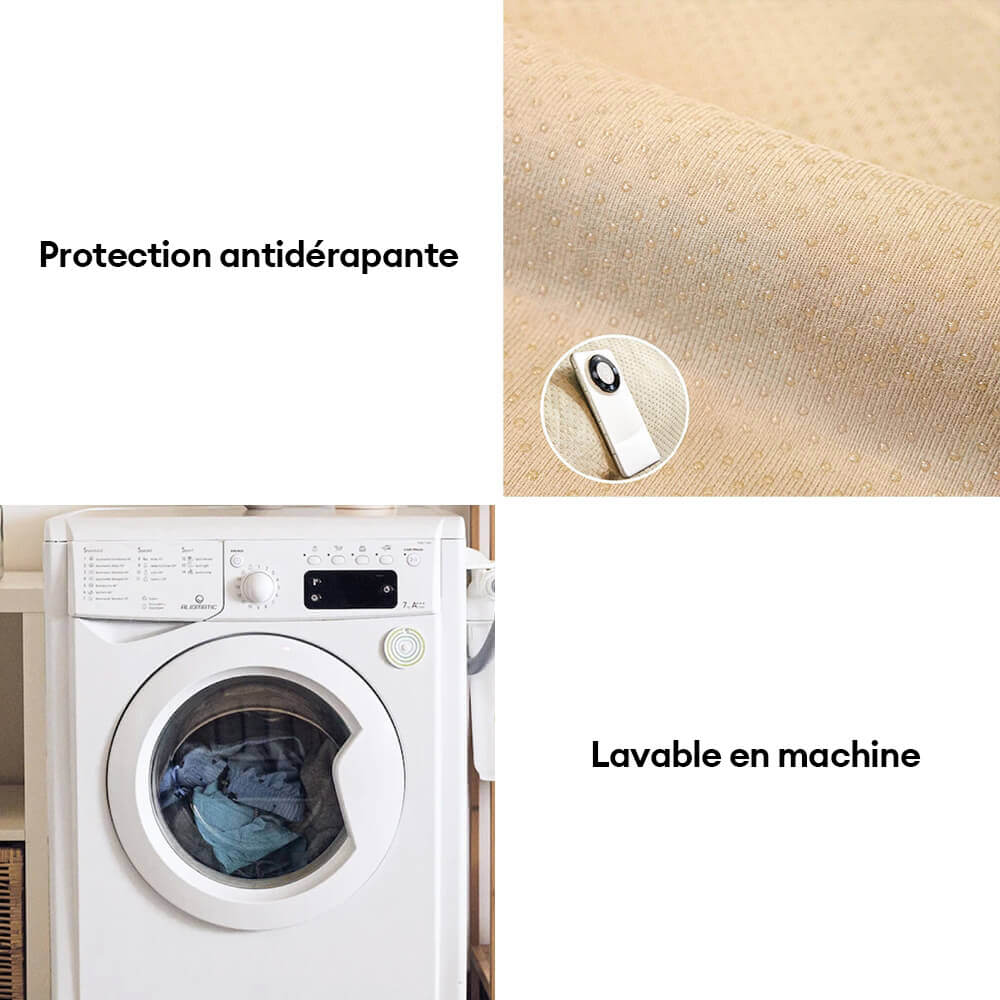Housse de canapé antidérapante en peluche chenille rayée épaisse