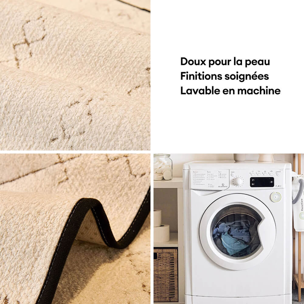 Housse de canapé en peluche motif ondulé résistante aux rayures