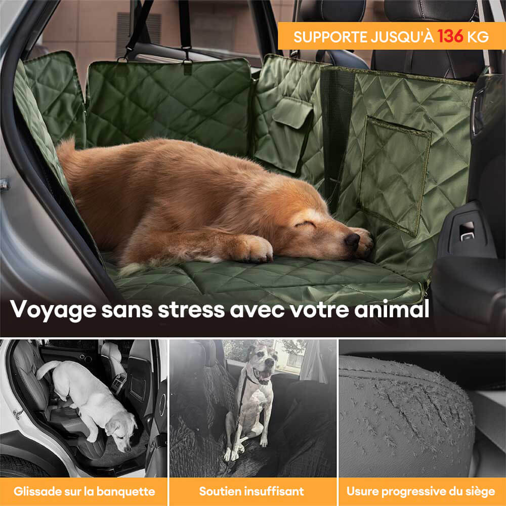 Protection voiture Siège arrière pour chien extra-large - Idéal pour le voyage et le camping
