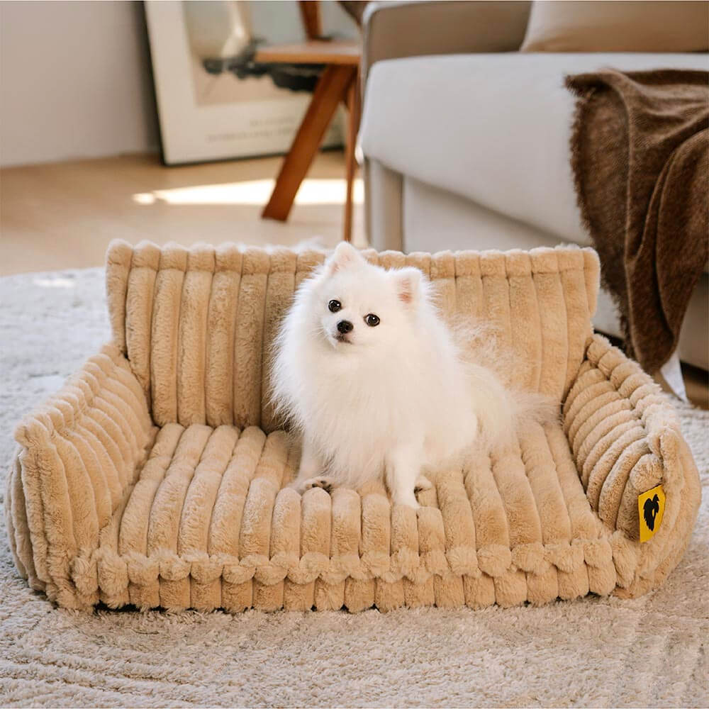 Couverture de lit - Grand oreiller orthopédique lavable et moelleux pour chien