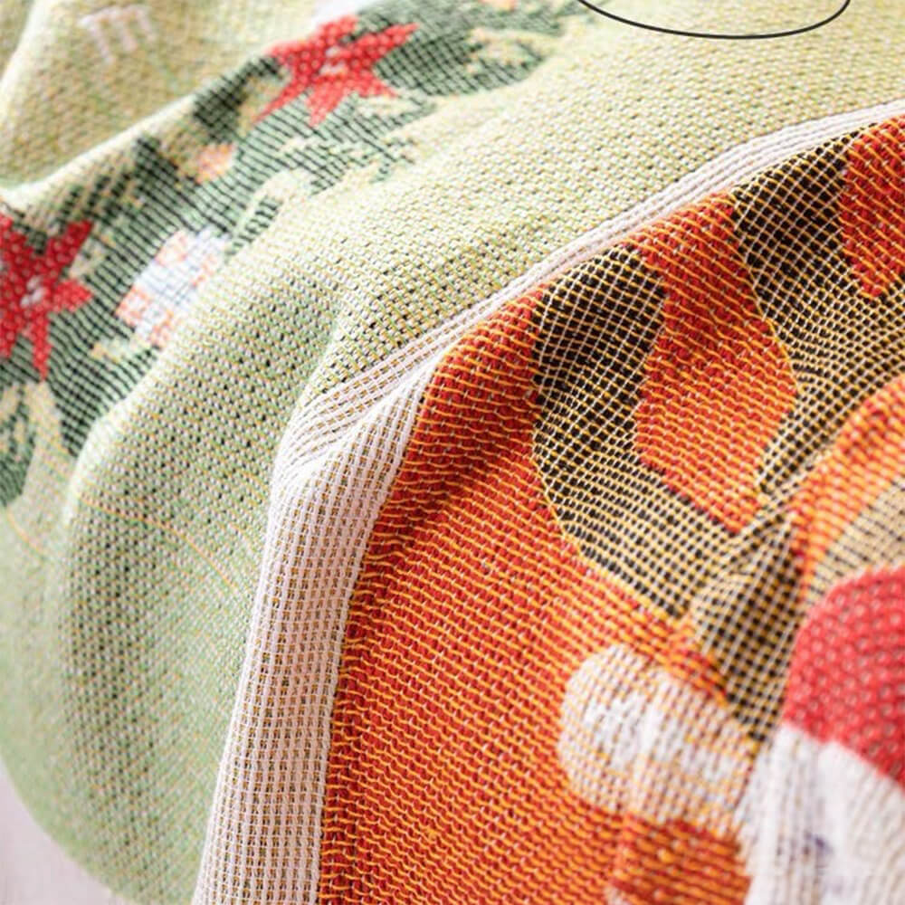 Housse de canapé décorative en tricot jacquard doux sur le thème de Noël