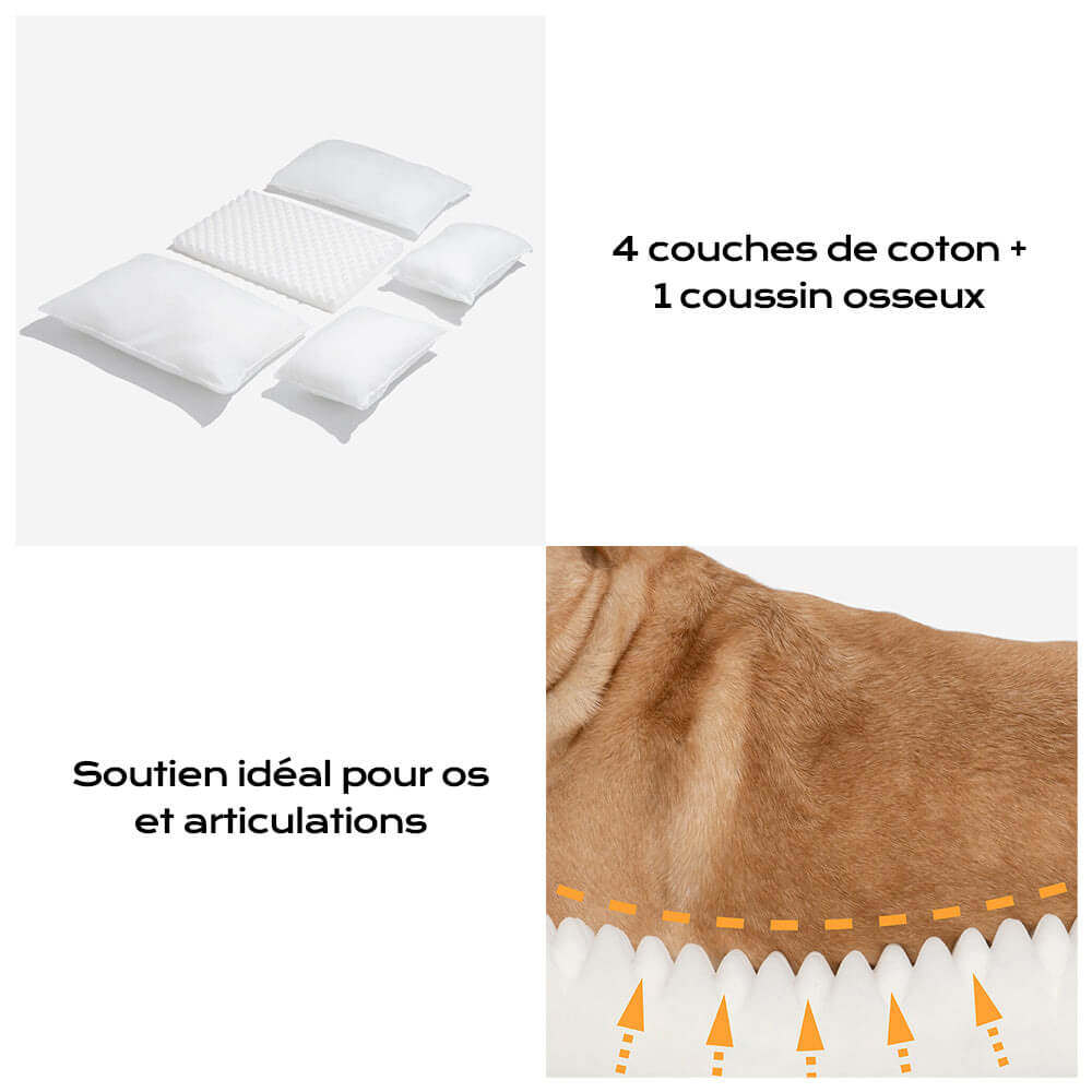 Canapé-lit double couche en fausse laine d'agneau à rayures pour chat tendance