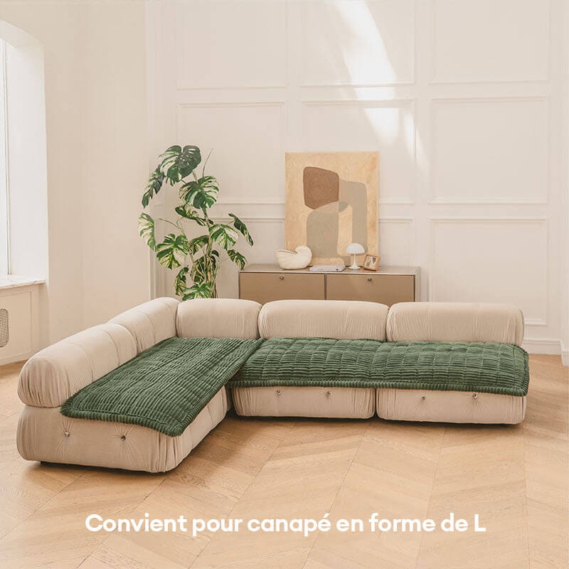Tapis en flanelle douce et respirante pour animaux avec housse de canapé antidérapante