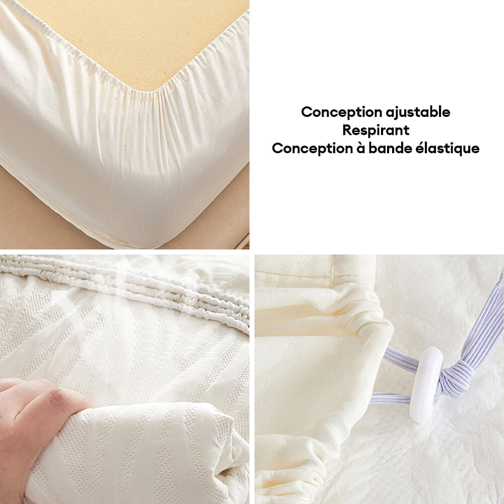Drap-housse ultra-doux imperméable antibactérien