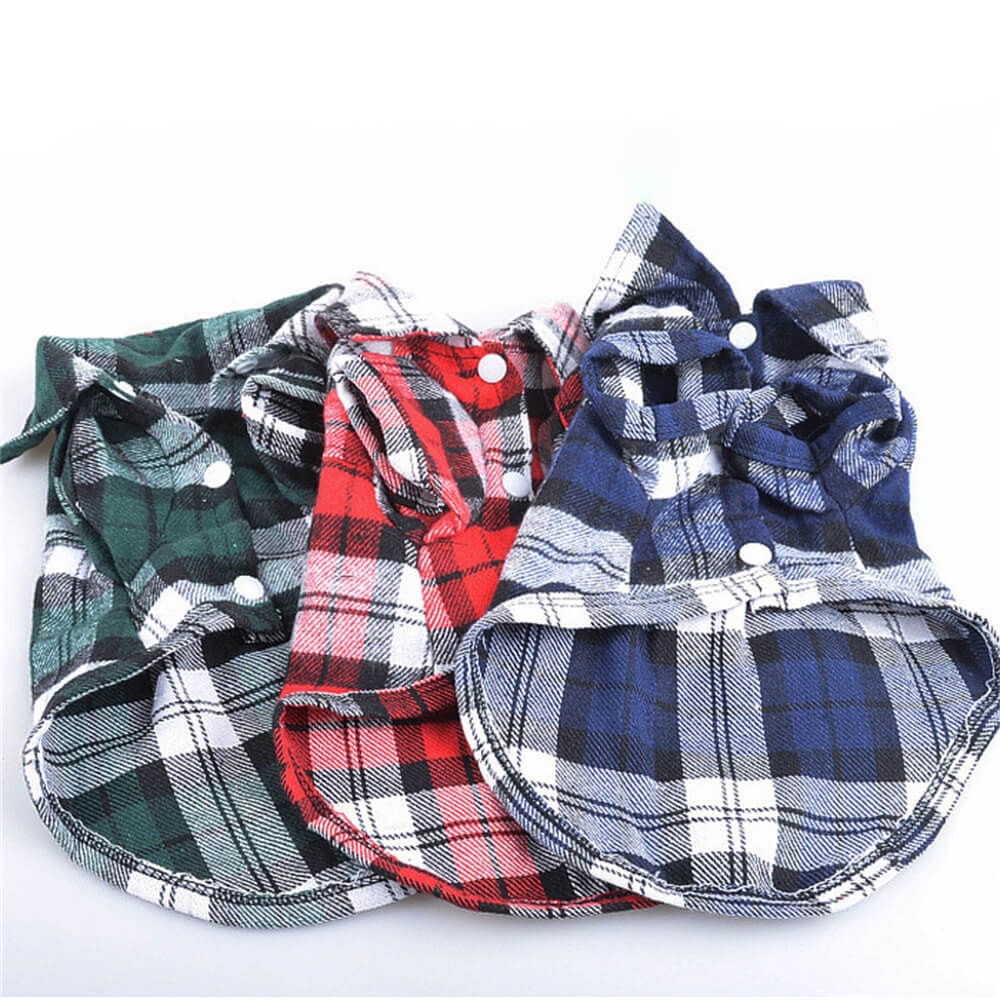 Chemise à carreaux classique pour chien - Confortable et élégante pour toutes les occasions