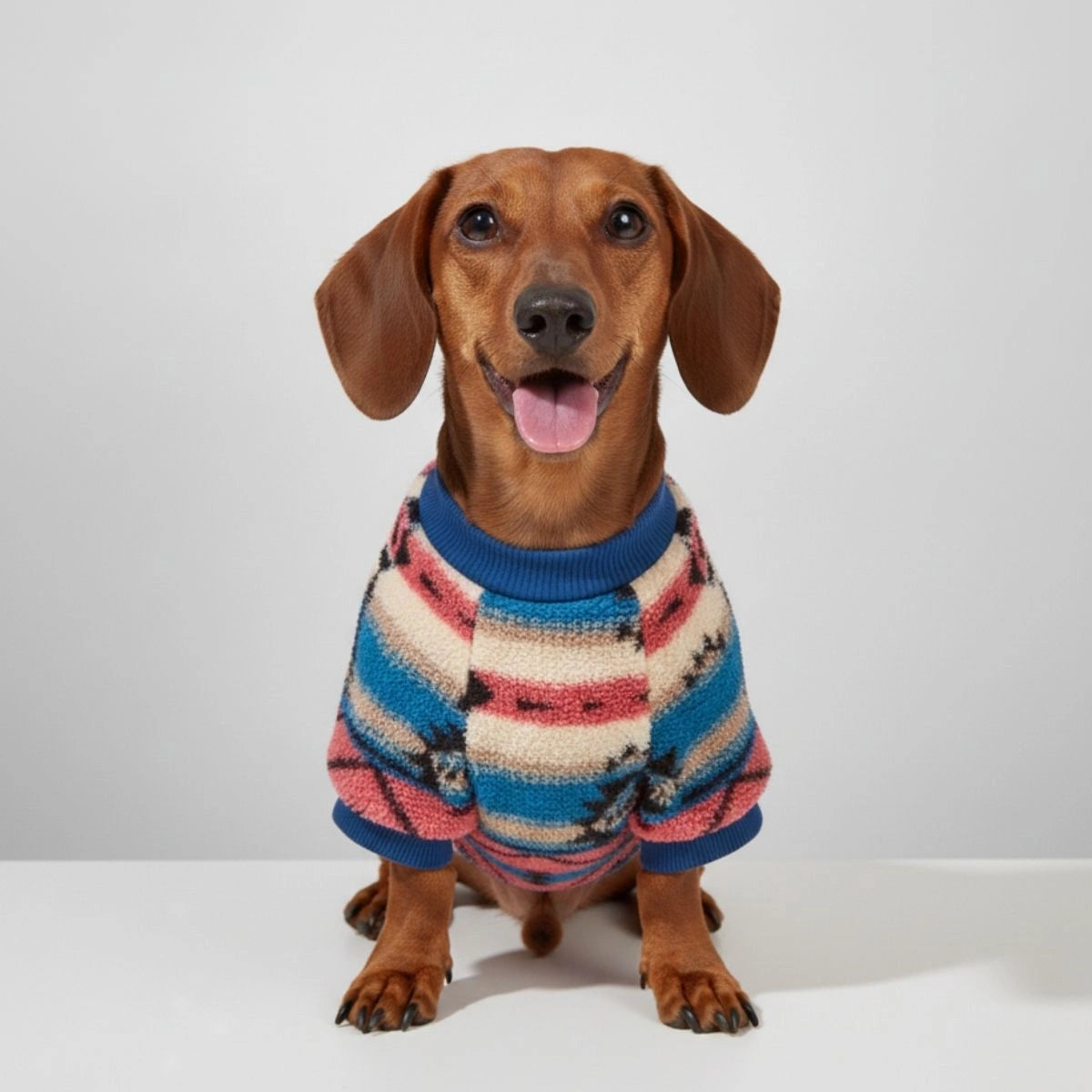Pull rayé coloré pour chien – Vêtements d'hiver confortables et tendance