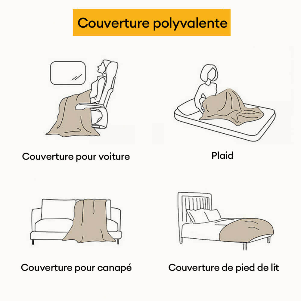 Housse de canapé confortable multifonction anti-rayures et respirante toutes saisons