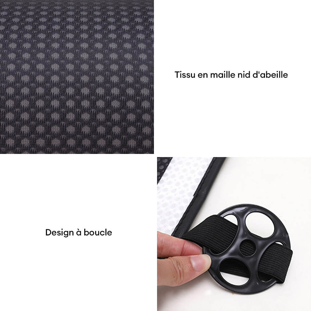 Housse de siège de voiture en maille respirante à damier de luxe ensemble complet