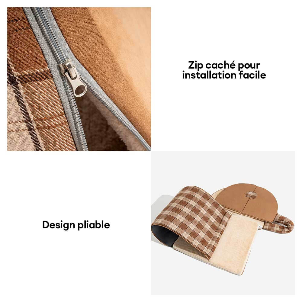 Lit orthopédique pour chien Classic Plaid House retraite chaleureuse