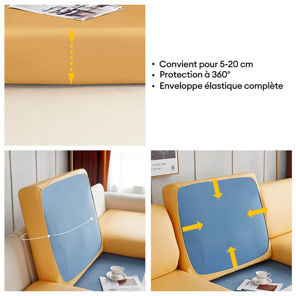 Housse de canapé magique pleine couverture en cuir imperméable et résistant aux taches