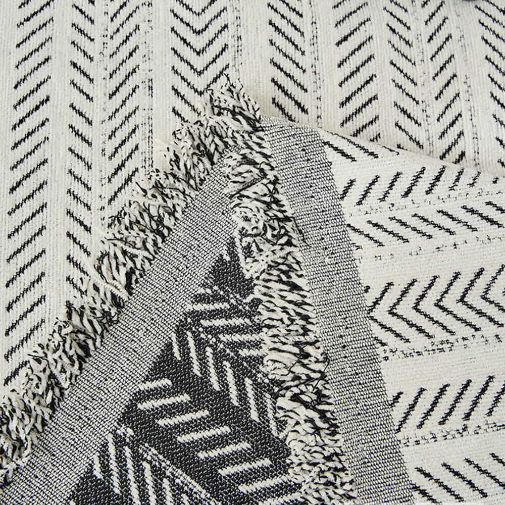 Housse de canapé en chenille texturée à motif chevron élégant