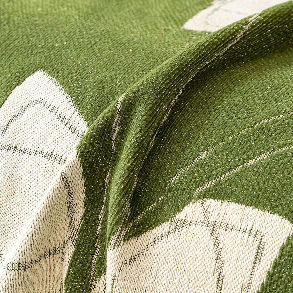 Couverture de canapé élégante en chenille réversible à motifs floraux