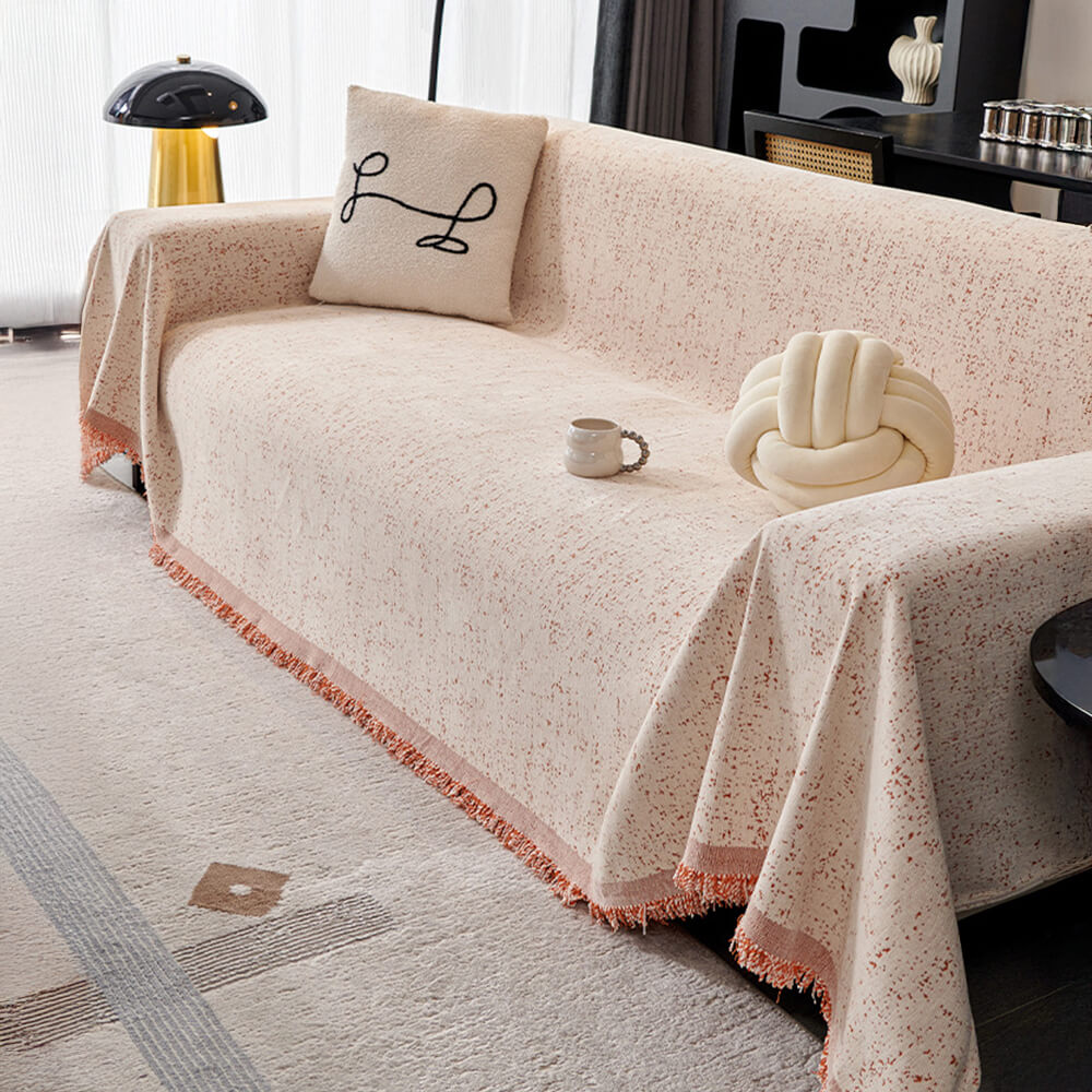Housse de canapé moderne minimaliste en chenille anti-rayures pour chats couverture complète