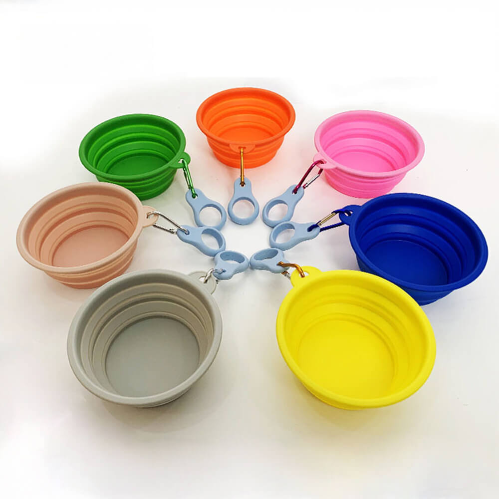 Bol pour chien en silicone portable pliable et extensible pour nourriture et eau-Exclusif app