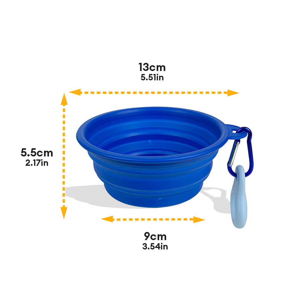 Bol pour chien en silicone portable pliable et extensible pour nourriture et eau-Exclusif app