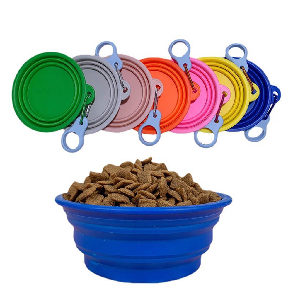 Bol pour chien en silicone portable pliable et extensible pour nourriture et eau-Exclusif app
