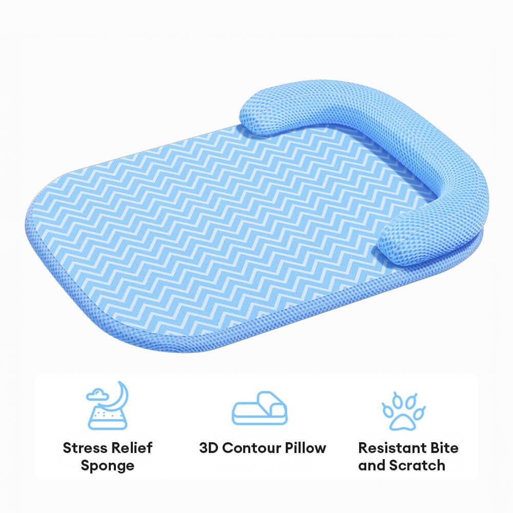 Lit pour chien avec soutien cervical résistant aux rayures imperméable et respirant