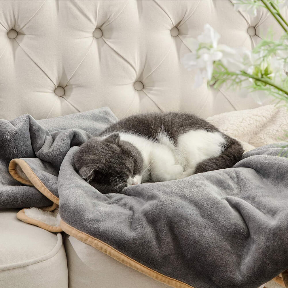 Couverture réversible en polaire pour animaux douce et protectrice
