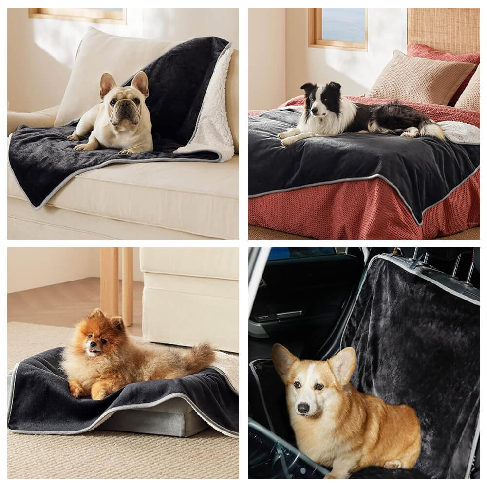 Couverture réversible en polaire pour animaux douce et protectrice