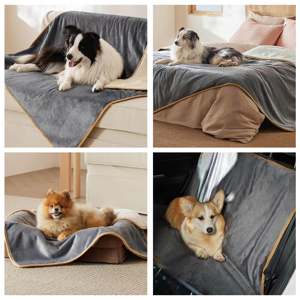Couverture réversible en polaire pour animaux douce et protectrice