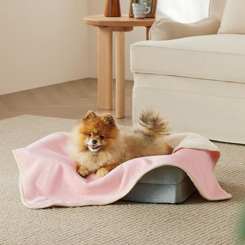 Couverture réversible en polaire pour animaux douce et protectrice