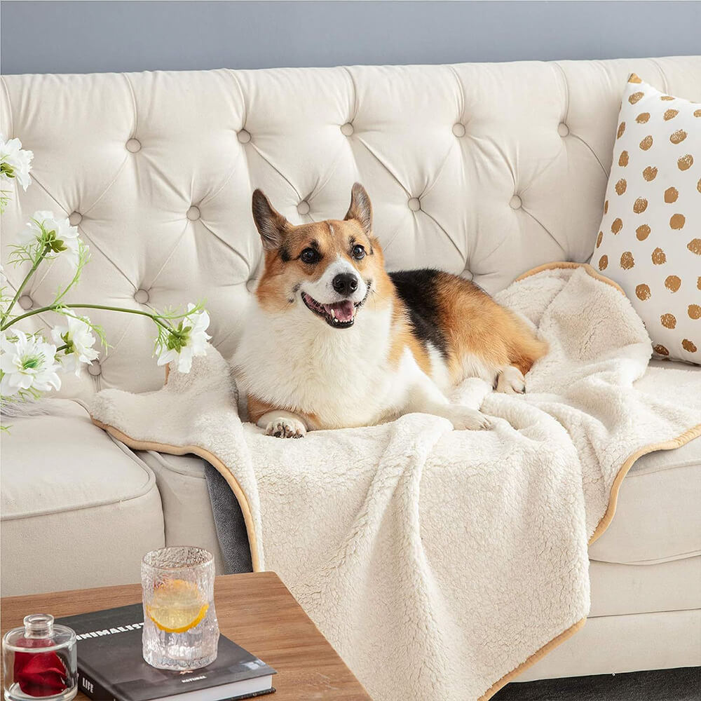 Couverture réversible en polaire pour animaux douce et protectrice