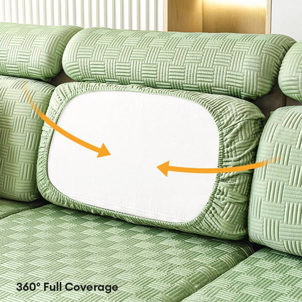 Housse de canapé extensible magique motif géométrique style moderne