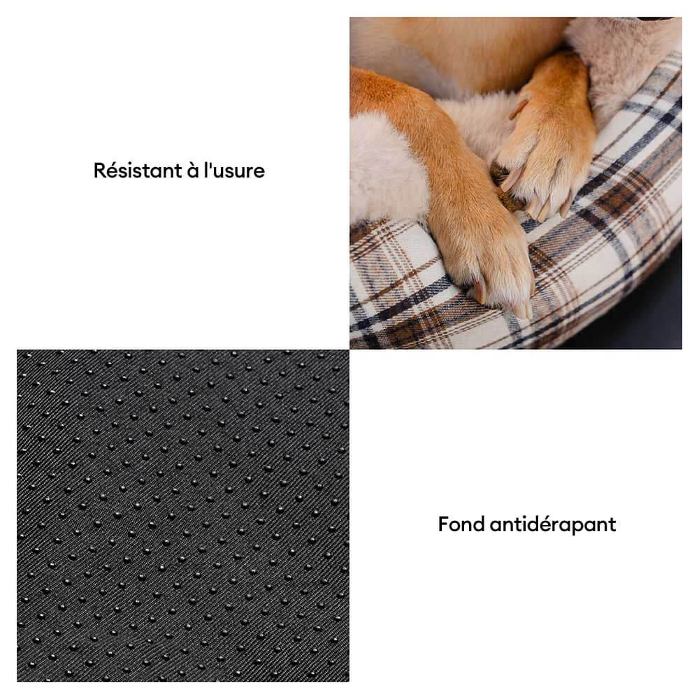 Grand siège auto classique en peluche pour chien - Protection Assurée