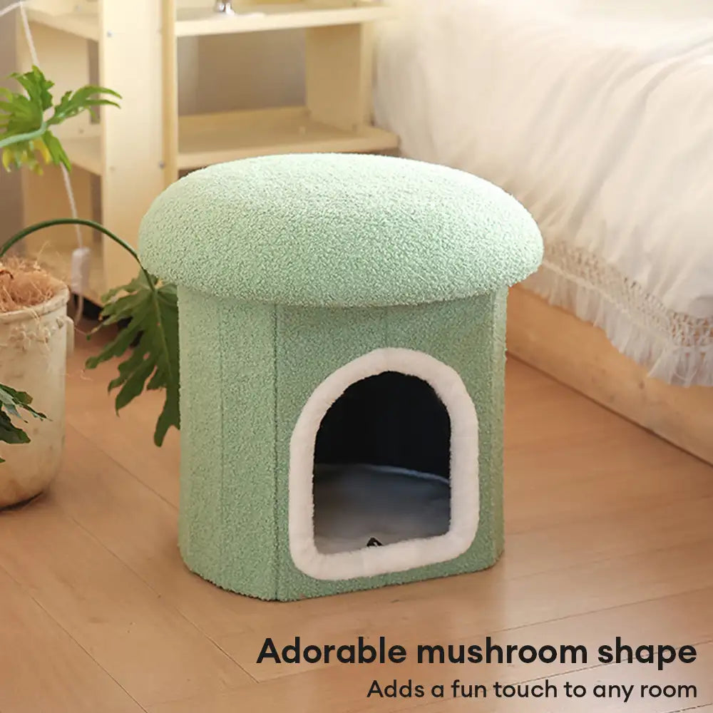Maison pour animaux portable en forme d'ottoman condo pliable pour chat grotte pour chat