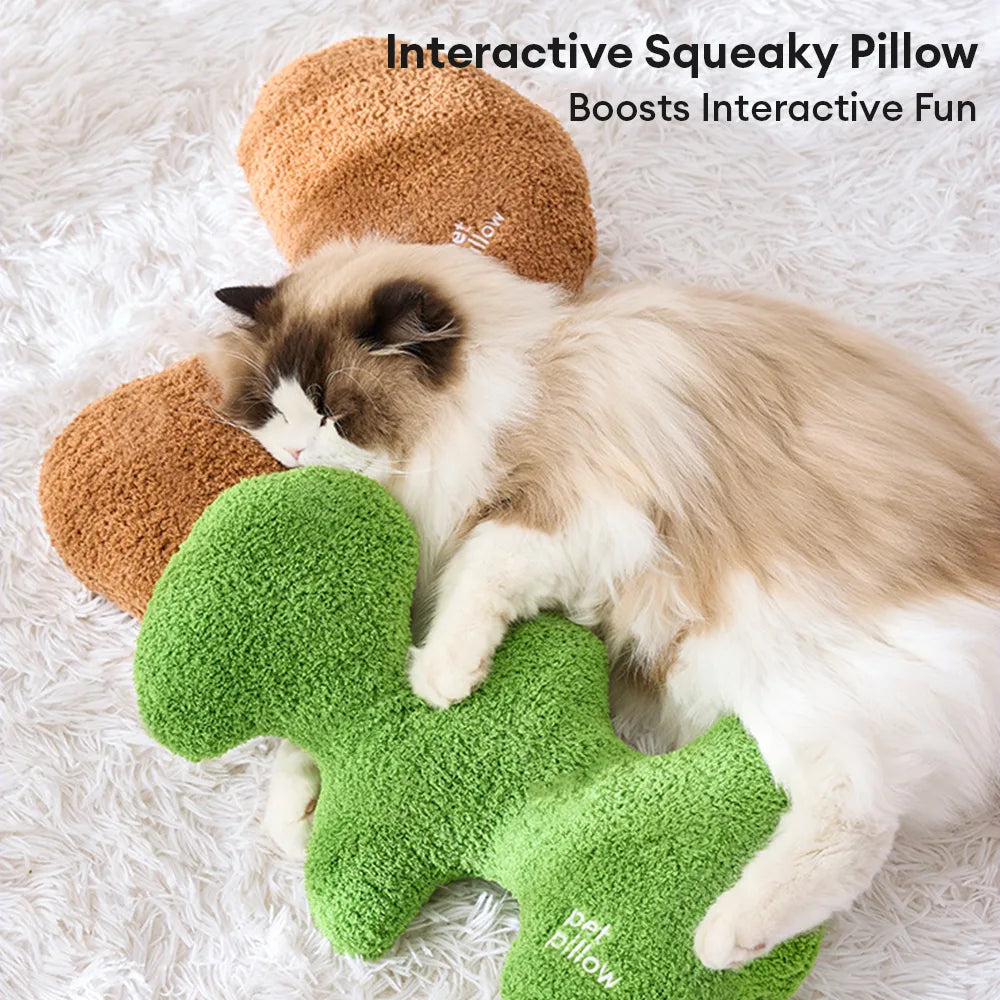 Coussin jouet pour chien en forme d’os avec couineur