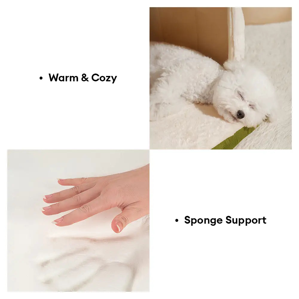Caverne pour chat et chien chaude et douillette style grotte pour un sommeil profond