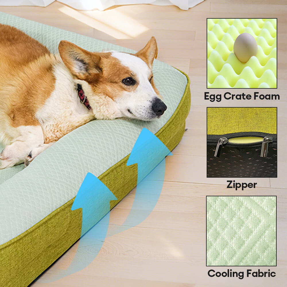 Canapé lit orthopédique rafraîchissant lavable pour grand chien