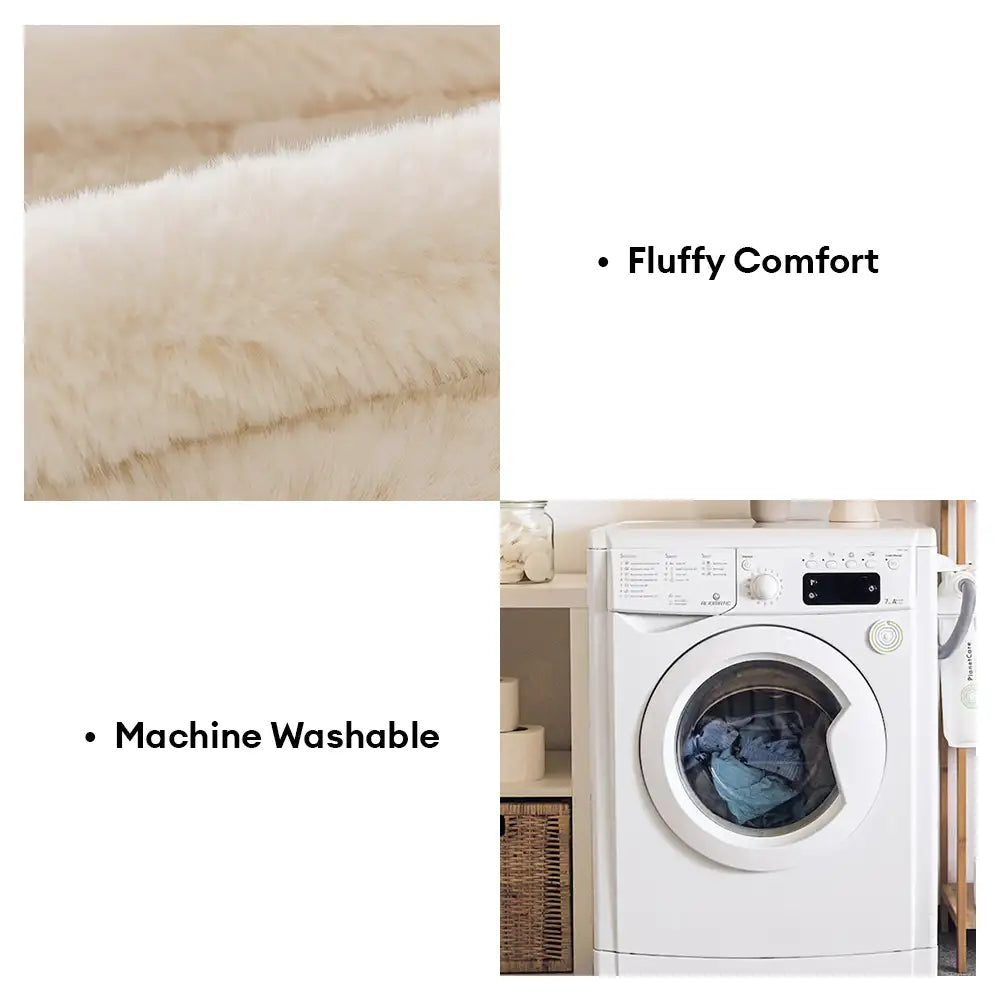 Housse de canapé en peluche moelleuse décorative pour protéger les meubles
